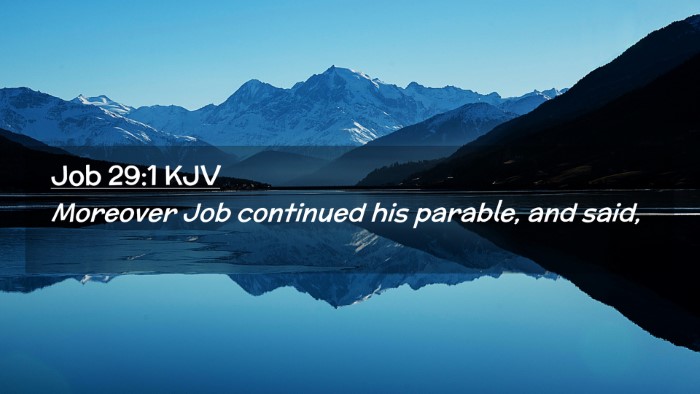 Picture 02 - Job 29:1 KJV Desktop Wallpaper - Moreover Job continued his parable, and - Desktop Bible Verse Wallpaper