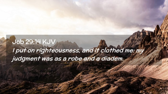 Picture 02 - Job 29:14 KJV Desktop Wallpaper - I put on righteousness, and it clothed me: my - Desktop Bible Verse Wallpaper