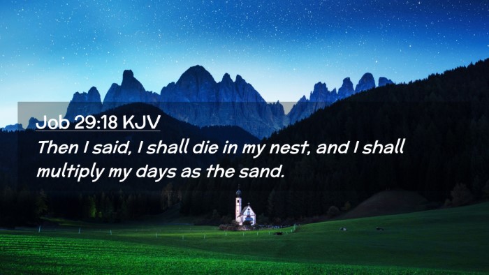 Picture 02 - Job 29:18 KJV Desktop Wallpaper - Then I said, I shall die in my nest, and I shall - Desktop Bible Verse Wallpaper