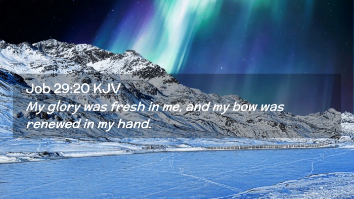 Picture 02 - Job 29:20 KJV Desktop Wallpaper - My glory was fresh in me, and my bow was renewed - Desktop Bible Verse Wallpaper