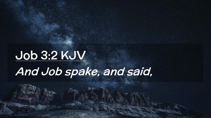 Picture 02 - Job 3:2 KJV Desktop Wallpaper - And Job spake, and - Desktop Bible Verse Wallpaper