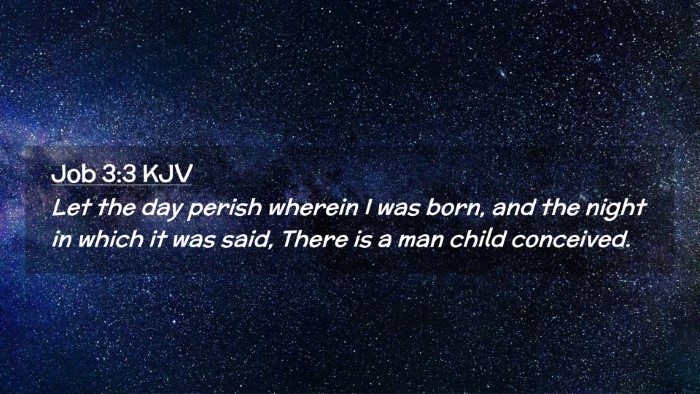 Picture 02 - Job 3:3 KJV Desktop Wallpaper - Let the day perish wherein I was born, and the - Desktop Bible Verse Wallpaper