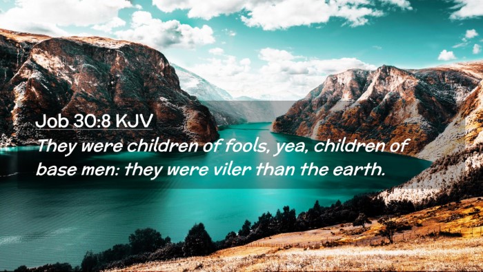 Picture 02 - Job 30:8 KJV Desktop Wallpaper - They were children of fools, yea, children of - Desktop Bible Verse Wallpaper