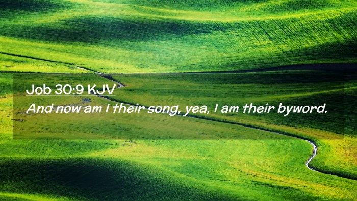 Picture 02 - Job 30:9 KJV Desktop Wallpaper - And now am I their song, yea, I am their - Desktop Bible Verse Wallpaper