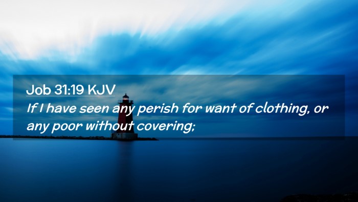 Picture 02 - Job 31:19 KJV Desktop Wallpaper - If I have seen any perish for want of clothing, - Desktop Bible Verse Wallpaper