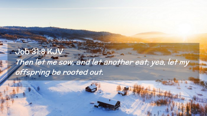 Picture 02 - Job 31:8 KJV Desktop Wallpaper - Then let me sow, and let another eat; yea, let my - Desktop Bible Verse Wallpaper