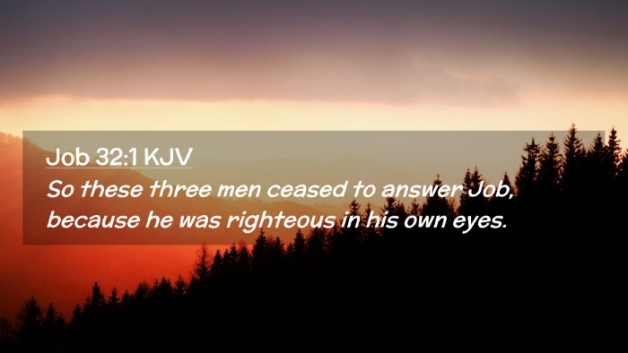 Picture 02 - Job 32:1 KJV Desktop Wallpaper - So these three men ceased to answer Job, because - Desktop Bible Verse Wallpaper