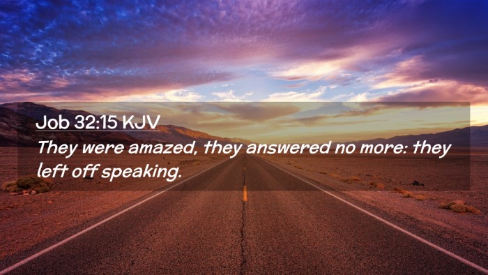 Picture 02 - Job 32:15 KJV Desktop Wallpaper - They were amazed, they answered no more: they - Desktop Bible Verse Wallpaper