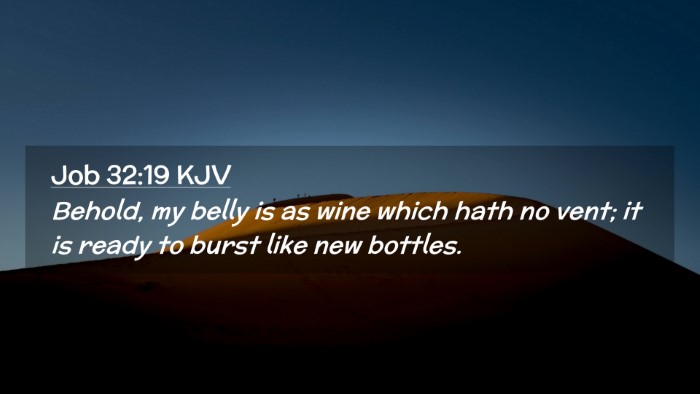 Picture 02 - Job 32:19 KJV Desktop Wallpaper - Behold, my belly is as wine which hath no vent; - Desktop Bible Verse Wallpaper