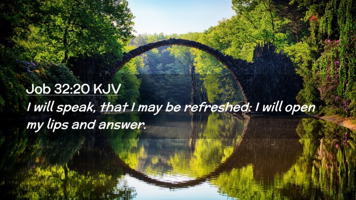 Picture 02 - Job 32:20 KJV Desktop Wallpaper - I will speak, that I may be refreshed: I will - Desktop Bible Verse Wallpaper
