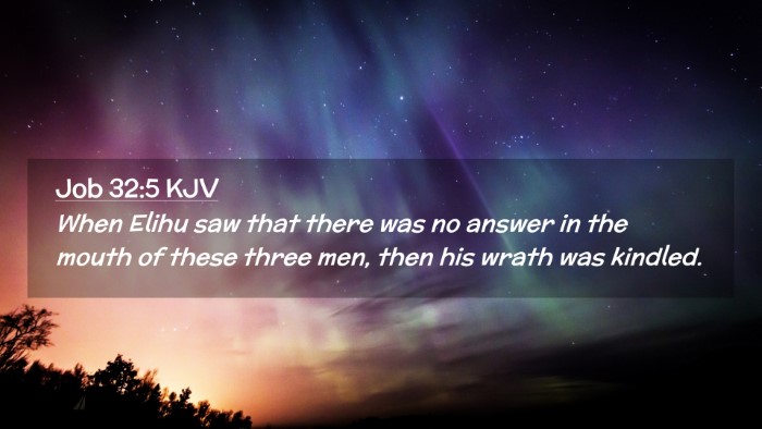 Picture 02 - Job 32:5 KJV Desktop Wallpaper - When Elihu saw that there was no answer in the - Desktop Bible Verse Wallpaper