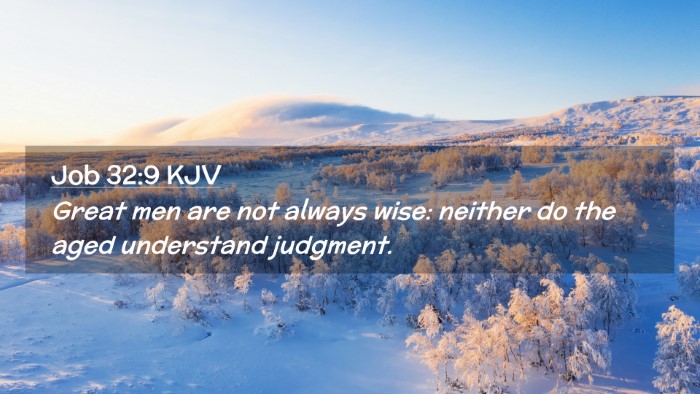 Picture 02 - Job 32:9 KJV Desktop Wallpaper - Great men are not always wise: neither do the - Desktop Bible Verse Wallpaper