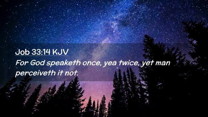 Picture 02 - Job 33:14 KJV Desktop Wallpaper - For God speaketh once, yea twice, yet man - Desktop Bible Verse Wallpaper