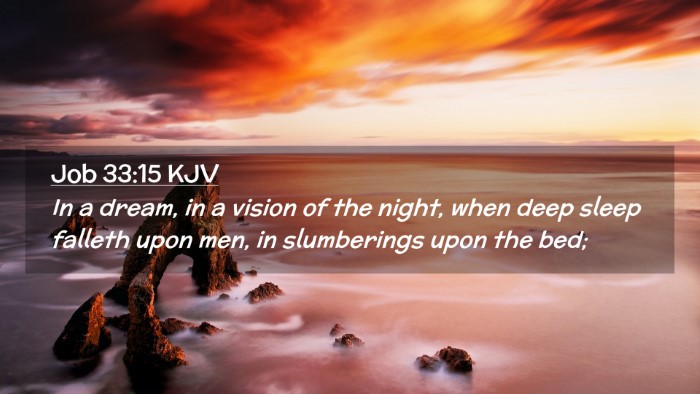 Picture 02 - Job 33:15 KJV Desktop Wallpaper - In a dream, in a vision of the night, when deep - Desktop Bible Verse Wallpaper
