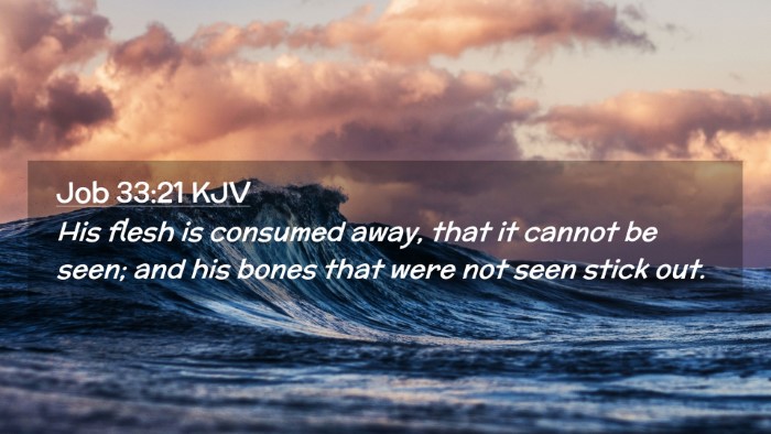 Picture 02 - Job 33:21 KJV Desktop Wallpaper - His flesh is consumed away, that it cannot be - Desktop Bible Verse Wallpaper