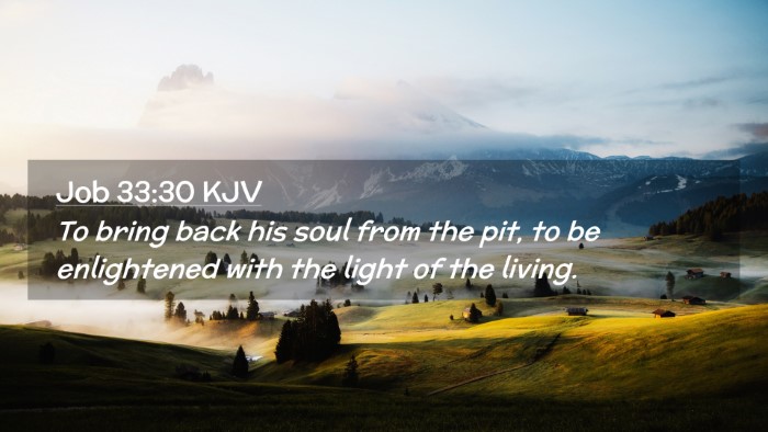 Picture 02 - Job 33:30 KJV Desktop Wallpaper - To bring back his soul from the pit, to be - Desktop Bible Verse Wallpaper