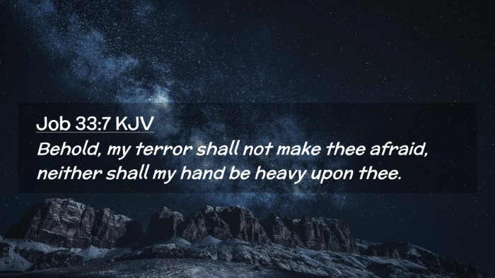 Picture 02 - Job 33:7 KJV Desktop Wallpaper - Behold, my terror shall not make thee afraid, - Desktop Bible Verse Wallpaper