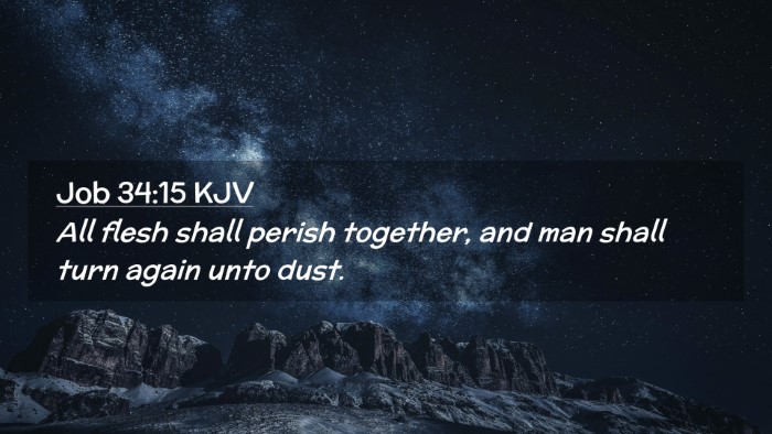 Picture 02 - Job 34:15 KJV Desktop Wallpaper - All flesh shall perish together, and man shall - Desktop Bible Verse Wallpaper