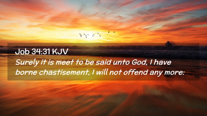 Picture 02 - Job 34:31 KJV Desktop Wallpaper - Surely it is meet to be said unto God, I have - Desktop Bible Verse Wallpaper