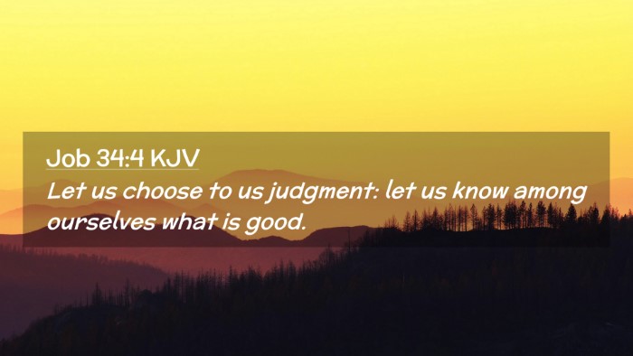 Picture 02 - Job 34:4 KJV Desktop Wallpaper - Let us choose to us judgment: let us know among - Desktop Bible Verse Wallpaper