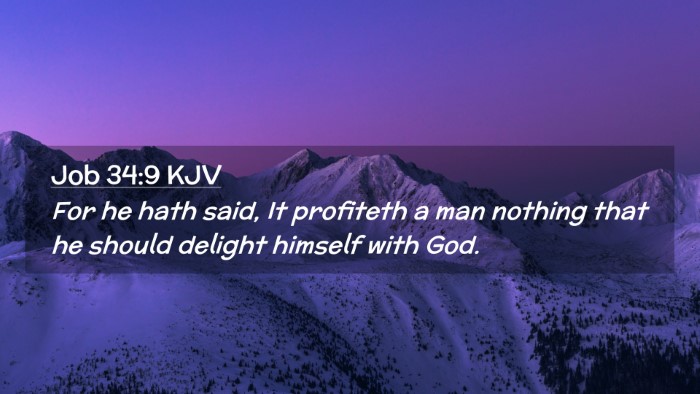Picture 02 - Job 34:9 KJV Desktop Wallpaper - For he hath said, It profiteth a man nothing that - Desktop Bible Verse Wallpaper