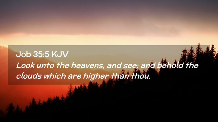 Picture 02 - Job 35:5 KJV Desktop Wallpaper - Look unto the heavens, and see; and behold the - Desktop Bible Verse Wallpaper