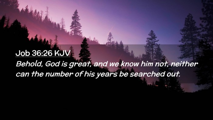 Picture 02 - Job 36:26 KJV Desktop Wallpaper - Behold, God is great, and we know him not, - Desktop Bible Verse Wallpaper