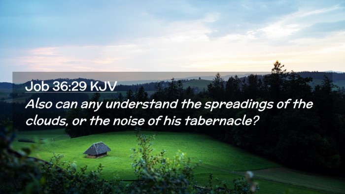 Picture 02 - Job 36:29 KJV Desktop Wallpaper - Also can any understand the spreadings of the - Desktop Bible Verse Wallpaper