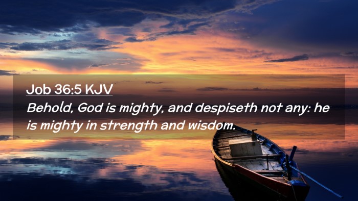 Picture 02 - Job 36:5 KJV Desktop Wallpaper - Behold, God is mighty, and despiseth not any: he - Desktop Bible Verse Wallpaper