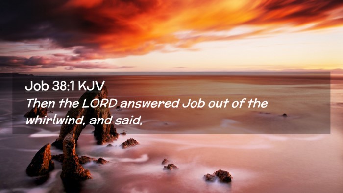 Picture 02 - Job 38:1 KJV Desktop Wallpaper - Then the LORD answered Job out of the whirlwind, - Desktop Bible Verse Wallpaper