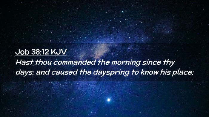 Picture 02 - Job 38:12 KJV Desktop Wallpaper - Hast thou commanded the morning since thy days; - Desktop Bible Verse Wallpaper