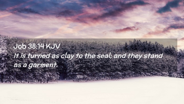 Picture 02 - Job 38:14 KJV Desktop Wallpaper - It is turned as clay to the seal; and they stand - Desktop Bible Verse Wallpaper