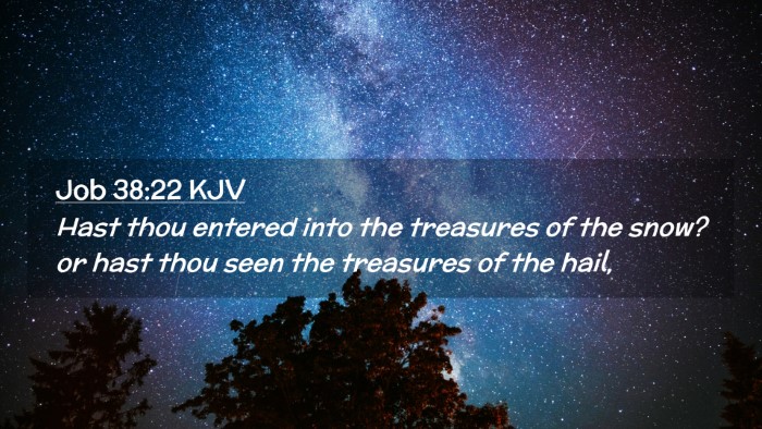 Picture 02 - Job 38:22 KJV Desktop Wallpaper - Hast thou entered into the treasures of the snow? - Desktop Bible Verse Wallpaper