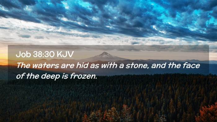Picture 02 - Job 38:30 KJV Desktop Wallpaper - The waters are hid as with a stone, and the face - Desktop Bible Verse Wallpaper