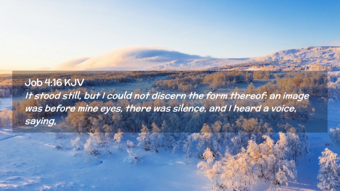 Picture 02 - Job 4:16 KJV Desktop Wallpaper - It stood still, but I could not discern the form - Desktop Bible Verse Wallpaper