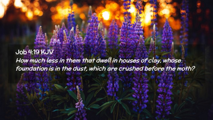 Picture 02 - Job 4:19 KJV Desktop Wallpaper - How much less in them that dwell in houses of - Desktop Bible Verse Wallpaper