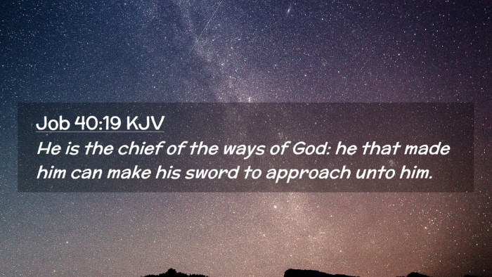 Picture 02 - Job 40:19 KJV Desktop Wallpaper - He is the chief of the ways of God: he that made - Desktop Bible Verse Wallpaper