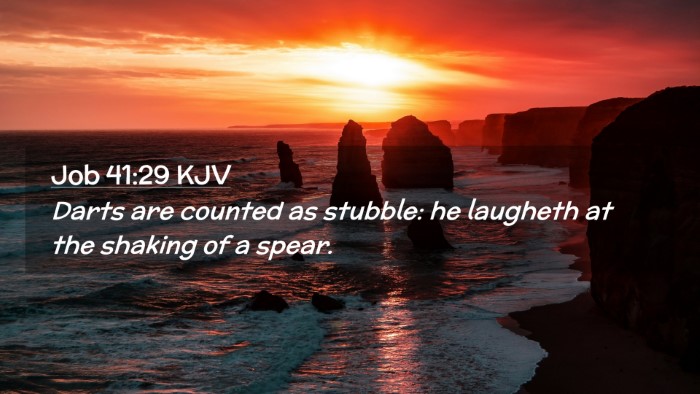Picture 02 - Job 41:29 KJV Desktop Wallpaper - Darts are counted as stubble: he laugheth at the - Desktop Bible Verse Wallpaper