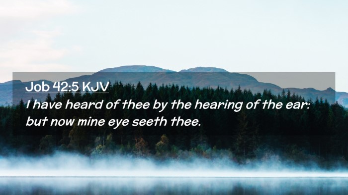 Picture 02 - Job 42:5 KJV Desktop Wallpaper - I have heard of thee by the hearing of the ear: - Desktop Bible Verse Wallpaper