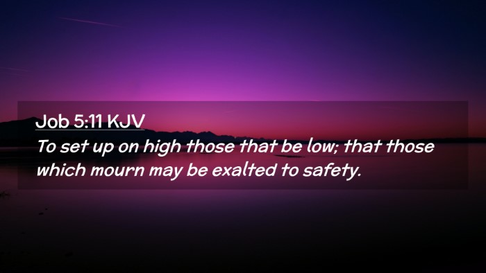 Picture 02 - Job 5:11 KJV Desktop Wallpaper - To set up on high those that be low; that those - Desktop Bible Verse Wallpaper