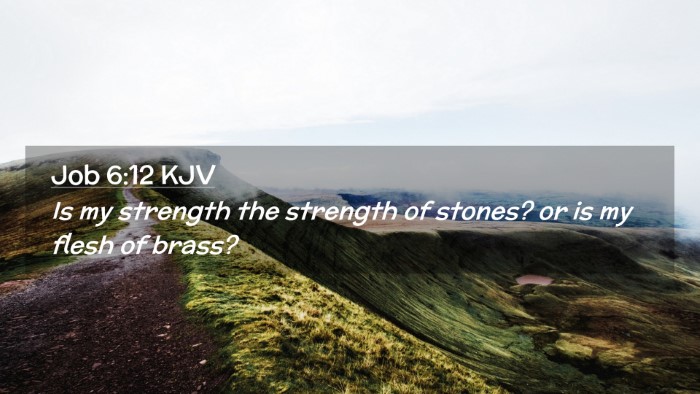 Picture 02 - Job 6:12 KJV Desktop Wallpaper - Is my strength the strength of stones? or is my - Desktop Bible Verse Wallpaper