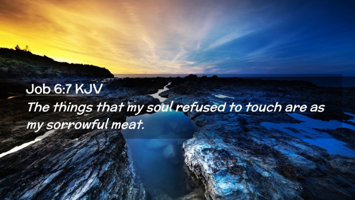 Picture 02 - Job 6:7 KJV Desktop Wallpaper - The things that my soul refused to touch are as - Desktop Bible Verse Wallpaper