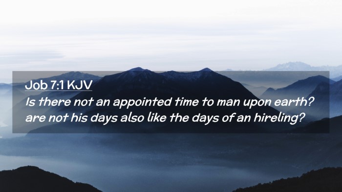 Picture 02 - Job 7:1 KJV Desktop Wallpaper - Is there not an appointed time to man upon earth? - Desktop Bible Verse Wallpaper