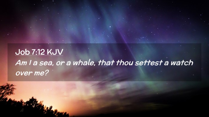 Picture 02 - Job 7:12 KJV Desktop Wallpaper - Am I a sea, or a whale, that thou settest a watch - Desktop Bible Verse Wallpaper