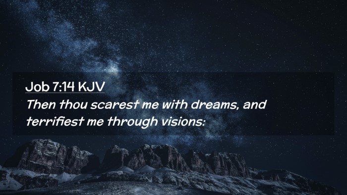 Picture 02 - Job 7:14 KJV Desktop Wallpaper - Then thou scarest me with dreams, and terrifiest - Desktop Bible Verse Wallpaper