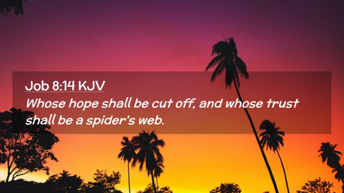 Picture 02 - Job 8:14 KJV Desktop Wallpaper - Whose hope shall be cut off, and whose trust - Desktop Bible Verse Wallpaper