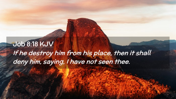 Picture 02 - Job 8:18 KJV Desktop Wallpaper - If he destroy him from his place, then it shall - Desktop Bible Verse Wallpaper
