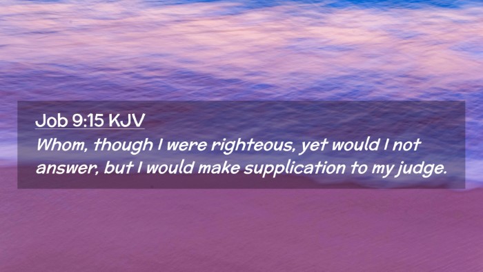 Picture 02 - Job 9:15 KJV Desktop Wallpaper - Whom, though I were righteous, yet would I not - Desktop Bible Verse Wallpaper