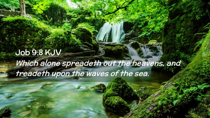 Picture 02 - Job 9:8 KJV Desktop Wallpaper - Which alone spreadeth out the heavens, and - Desktop Bible Verse Wallpaper