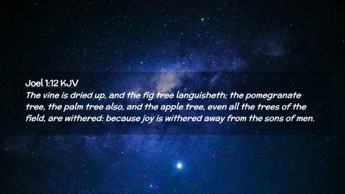 Picture 02 - Joel 1:12 KJV Desktop Wallpaper - The vine is dried up, and the fig tree - Desktop Bible Verse Wallpaper